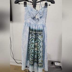 Paisley pastel scarf print summer dress